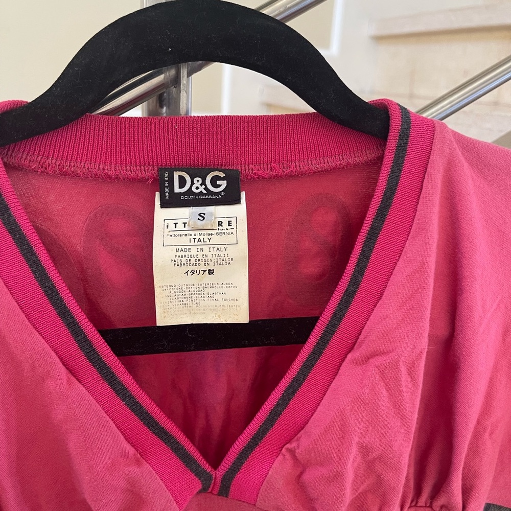 VINTAGE DOLCE & GABBANA Pink braided tie TOP - Picture 6 of 12